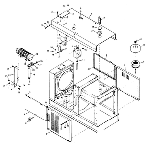 Exterior Panels Diagram and Parts List for 1009-C  Generac Welder