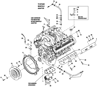 Ev Engine Common Parts R/H 6.8 Diagram and Parts List for QT10068ANSC (6297202 - 6378170)(2011) Generac Generator