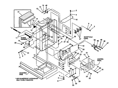 Connection Panel Diagram and Parts List for 4360-1  Generac Generator