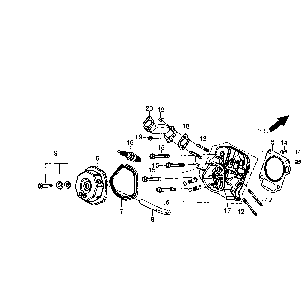 Part Location Diagram of 0J5863A112 Generac Gasket; cylinder head