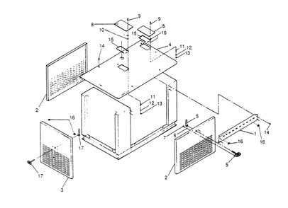 Compartment Diagram and Parts List for 9105-1  Generac Generator