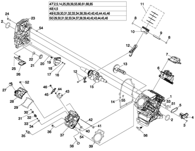 Engine 7 Diagram and Parts List for 0053300 (4718218 - 4869708)(2007) Generac Generator