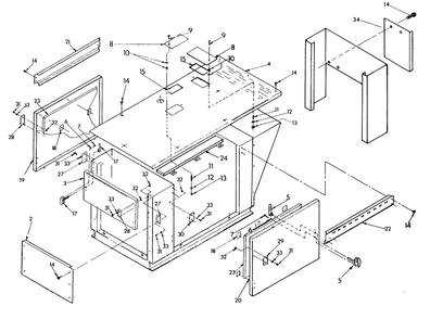 Compartment Diagram and Parts List for 9154-2  Generac Generator