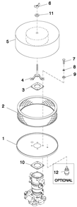 Air Cleaner 5.4l/6.8l Ford Diagram and Parts List for QT04554ANNNA (4501308 - 4636811)(2006) Generac Generator