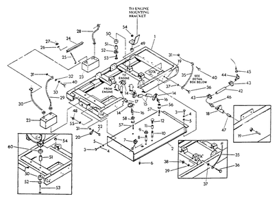 Mounting Base Diagram and Parts List for 9399-1  Generac Generator
