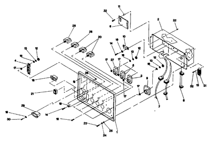 Control Panel Diagram and Parts List for MC8000 (9807-0)(9807-0) Generac Generator