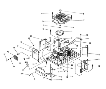 Engine Sheet Metal Diagram and Parts List for 0443-1  Generac Generator