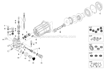 Parts Mnl Pump Axial 2.2 Gpm Diagram and Parts List for 006596R0 (8747112)(2015) Generac Generator