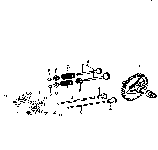 Rocker & Camshaft Diagram and Parts List for 006602-0  Generac Pressure Washer