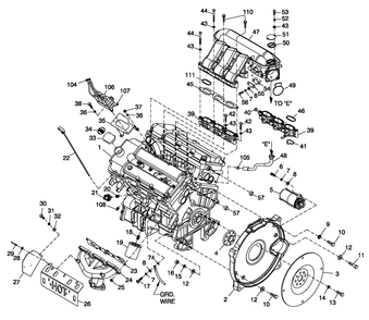 Engine Common Parts 3.0l G14 Diagram and Parts List for CT06030ANAN (1907V23210 - 4807V25565)(2007) Generac Generator