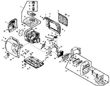 Ev 2kw Inverter Unit (0l2766) Diagram and Parts List for IQ2000 (9887565 - 50013135)(2015) Generac Generator