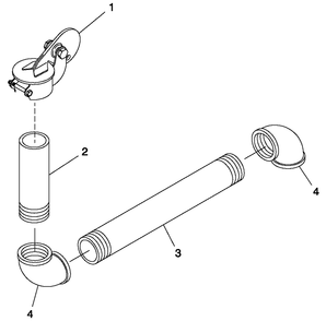 Exhaust Loose Parts Diagram and Parts List for 0057091 (5304977)(2009) Generac Generator