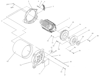 Generator Diagram and Parts List for 0008700 (3043560)(2014) Generac Generator