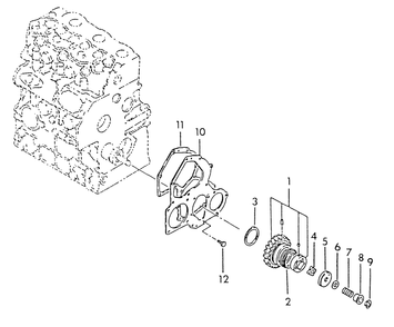 Oil Pump Component Diagram and Parts List for 9344-0  Generac Generator