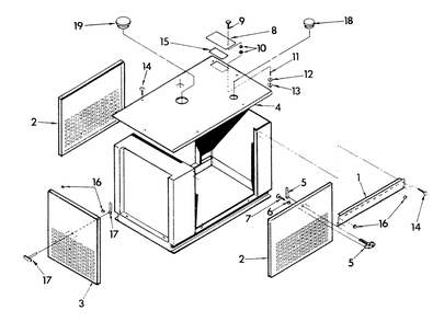 Compartment Diagram and Parts List for 9351-1  Generac Generator