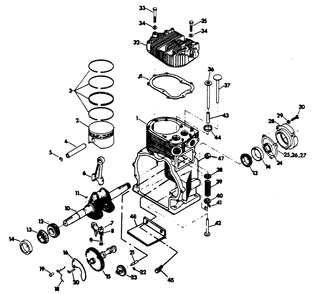 Engine Diagram and Parts List for 6246-4  Generac Generator