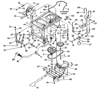 Base And Pulleys Diagram and Parts List for 0844-1  Generac Generator