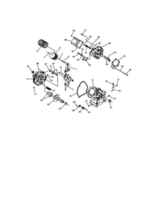 Crankcase/Piston/Gear Cover Diagram and Parts List for EHC00952  Generac Engine