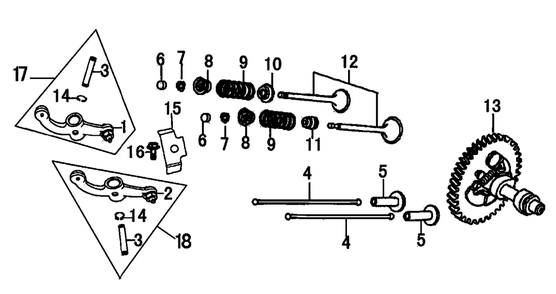 Rocker And Camshaft 2 Diagram and Parts List for 0069310 (9999124 - 10041326)(2015) Generac Generator
