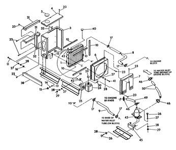 Radiator Diagram and Parts List for 0590-3  Generac Generator