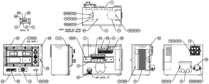 Battery Charger H- Panel 10a 12v Diagram and Parts List for QT07068ANANA (5217447)(2008) Generac Generator