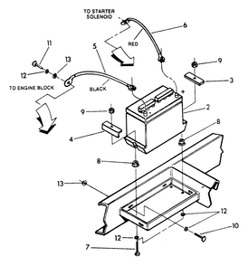 Battery Diagram and Parts List for 9604-1  Generac Generator