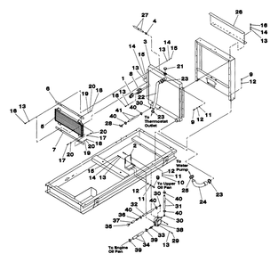Radiator Diagram and Parts List for 4311-1 DG-50 Generac Generator