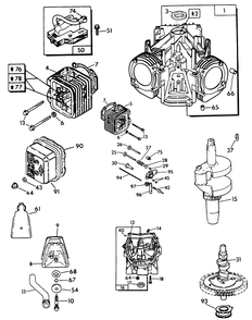 Engine Parts (Part 3) Diagram and Parts List for 9008-4  Generac Generator