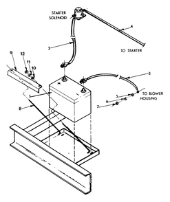 Battery Diagram and Parts List for 9351-3  Generac Generator