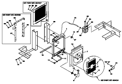 Radiator Diagram and Parts List for 0046261 (3622315)(2002) Generac Generator