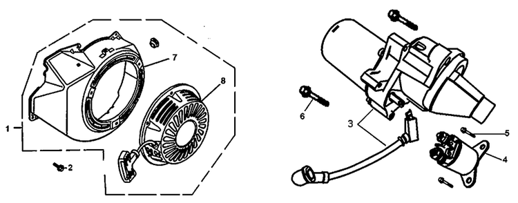 Starter 2 Diagram and Parts List for 0069310 (9999124 - 10041326)(2015) Generac Generator