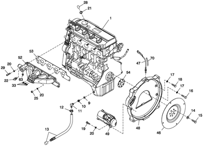 Engine Common Parts 2.4l G2 Turbo Diagram and Parts List for 0056090 (5246790)(2008) Generac Generator