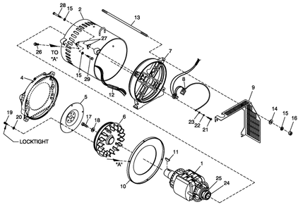 Cpl Alternator Direct Excitation Diagram and Parts List for BT06030AVSN (4506V20496 - 4606V21098)(2006) Generac Generator