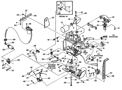 Engine Common Parts Diagram and Parts List for 9344-2  Generac Generator