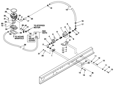 Ev Natural Gas Fuel 4.3l G7 Diagram and Parts List for 0047490 (3650293 - 3651545)(2002) Generac Generator