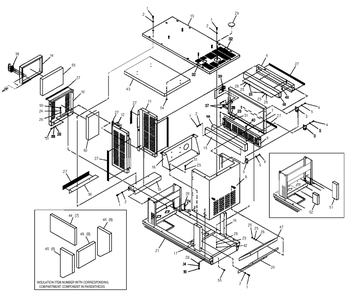 Enclosure Diagram and Parts List for 0044741 (3580728 - 3694588)(2014) Generac Generator
