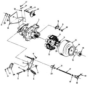 Governor/Stator Assembly Diagram and Parts List for 9254-1  Generac Generator