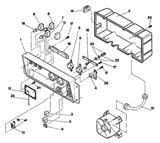 Control Panel - No. 87407 Diagram and Parts List for 3500XL (9704-2)(9704-2) Generac Generator
