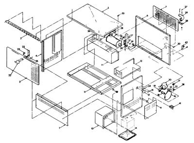 Home Standby Enclosure Diagram and Parts List for 8933-0  Generac Generator