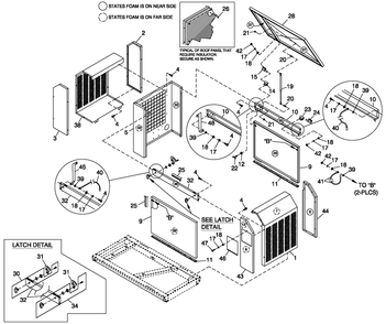 Ev Encl Aco 2.5l G3 Alum Diagram and Parts List for 0050280 (3960659)(2004) Generac Generator