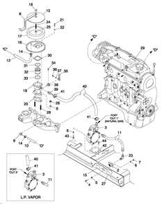 Radiator Diagram and Parts List for 0047230 (3686341)(2014) Generac Generator