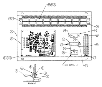Relay Board Assembly (120/208v) Diagram and Parts List for 4311-1 DG-50 Generac Generator