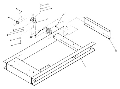 Mounting Base Diagram and Parts List for 9351-1  Generac Generator