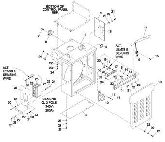 Connection Box Diagram and Parts List for 0043736 (3704503)(2003) Generac Generator