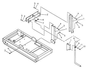 Center Lift Diagram and Parts List for 4061-0  Generac Generator