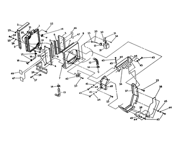 Radiator Diagram and Parts List for 9657-1  Generac Generator