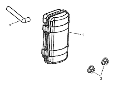 Air Cleaner Assy Diagram and Parts List for 0061040 (5854831B - 6892387B)(2015) Generac Generator