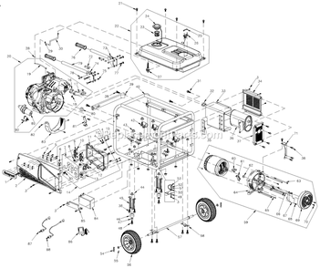 Prt Mnl Hw7500e 49st/Csa Diagram and Parts List for 0060392 (7613625A - 8455517A)(2013) Generac Generator