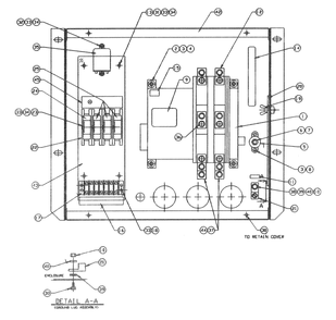 Transfer Switch Diagram and Parts List for 0007570 (3035032)(2014) Generac Generator