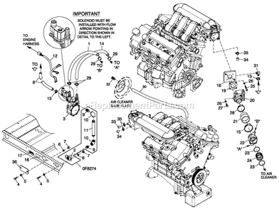 Fuel System Lpv 3.0l G14 Diagram and Parts List for QT06030KNAN (4939531)(2008) Generac Generator